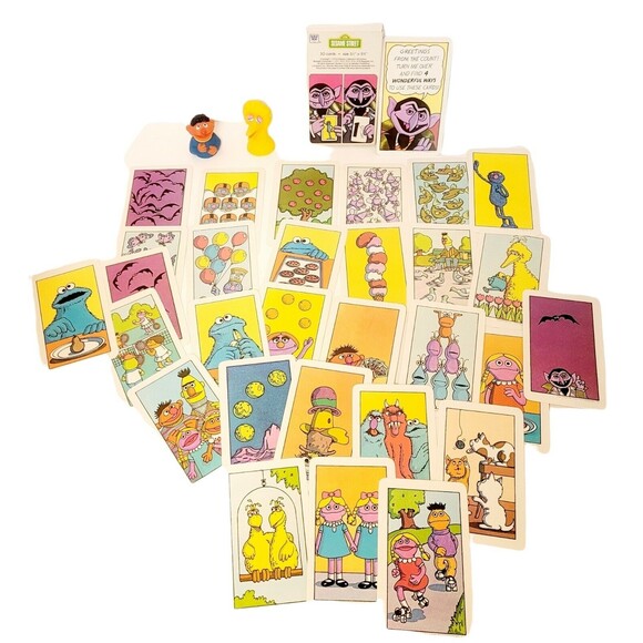 VTG 3 pc LOT Sesame Street Hong Kong Finger Puppet BIG BIRD ERNIE 1978 Cards - Picture 6 of 8